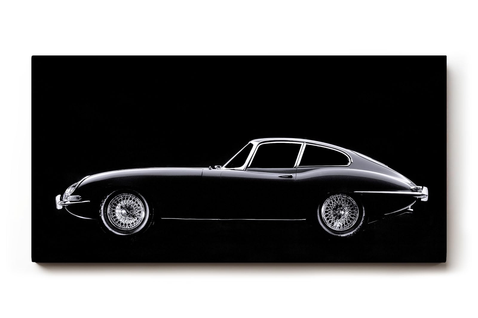Sinus Art Wandbild 120x80cm Stilvolles Seitenprofil eines Oldtimers im Studio-Look – minimalistisch und ausdrucksstark gehalten