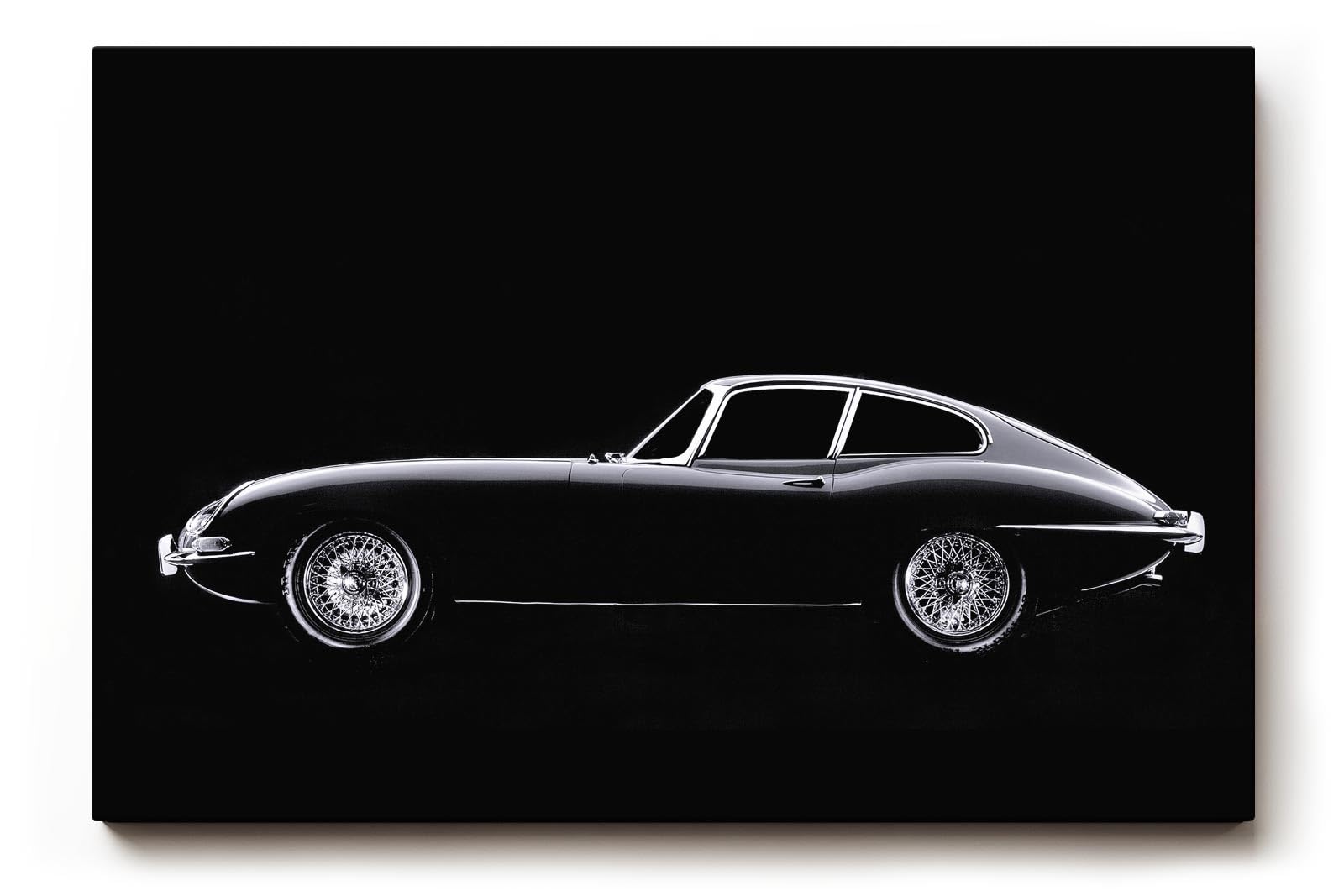 Sinus Art Wandbild 120x80cm Stilvolles Seitenprofil eines Oldtimers im Studio-Look – minimalistisch und ausdrucksstark gehalten