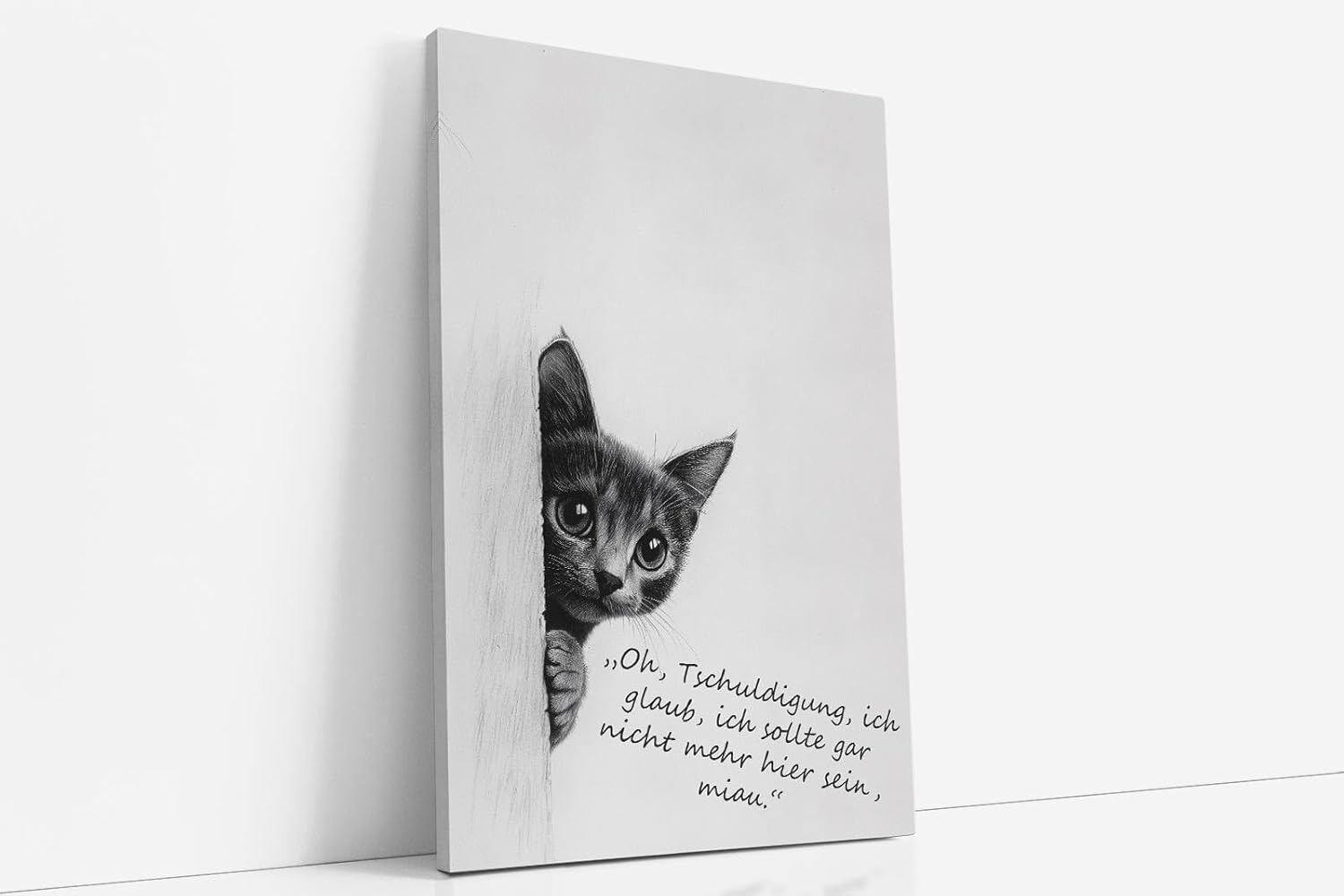 Paul Sinus Poster/Leinwandbild/Rahmenoption Lustiges Katzenbild – Witzige Klo-Deko fürs Gäste-WC – Perfekt für Humorvolle
