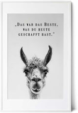 Paul Sinus Poster/Leinwandbild/Rahmenoption Lustiges Lamabild – Witzige Klo-Deko fürs Gäste-WC – Perfekt für Humorvolle