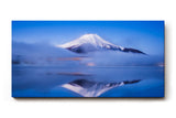 Sinus Art Wandbild 120x80cm Faszinierendes Bergmotiv mit spiegelnder Wasserfläche für meditative Raumwirkung
