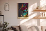 Paul Sinus Wandbild in 40x60cm Royal Feathercraft Farbenprächtiges Vogelportrait mit intensiven Kontrasten