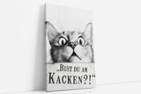 Paul Sinus Poster/Leinwandbild/Rahmenoption Lustiges Katzenbild – Freche Klo-Deko fürs Gäste-WC – Perfekt für Humorvolle