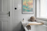 Paul Sinus Leinwandbild 60x90cm verträumtes Segelboot auf dem offenen Meer in sanften Pastelltönen – kunstvolles Leinwandbild für stilvolle Raumgestaltung