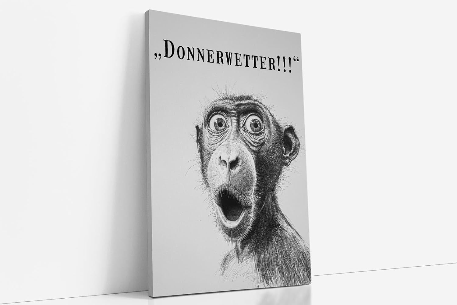Paul Sinus Poster/Leinwandbild/Rahmenoption Lustiges Affenbild – Witzige Klo-Deko fürs Gäste-WC – Perfekt für Überraschungsmomente