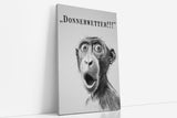 Paul Sinus Poster/Leinwandbild/Rahmenoption Lustiges Affenbild – Witzige Klo-Deko fürs Gäste-WC – Perfekt für Überraschungsmomente