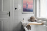 Paul Sinus Leinwandbild 60x90cm traumhafte Segelboot-Szene in sanften Pastellfarben, beruhigende Wandkunst mit meditativer Atmosphäre