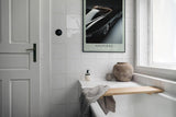 Paul Sinus Leinwandbild 40x60cm Leinwandbild Nocturna Eleganz Oldtimer Luxus Sportwagen Retro Design Schwarz Automobil Klassik Geschwindigkeit Vintage Stil