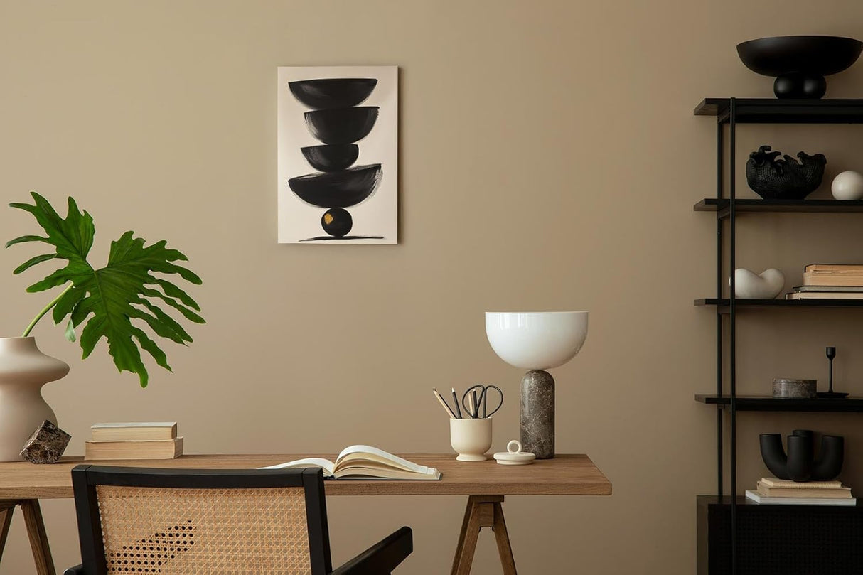Paul Sinus 60x90cm Wandbild, Stilvolle Balance in Fokusgeometrie – Halbkreis-Kunstwerk mit moderner Eleganz