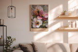 Paul Sinus Wandbild in 40x60cm Poetic Petals – romantische Blumenkomposition in pastellfarbenem Relief-Stil mit kunstvollen Details
