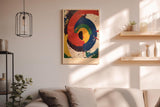 Paul Sinus Wandbild in 40x60cm Center Disrupted Abstrakte Kreisstruktur in intensiven Farben