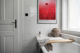 Paul Sinus Leinwandbild 60x90cm Stand Alone – Blume, Natur, Rot, Leidenschaft, Einsamkeit, Schönheit, Minimalismus, Kunst, Fotografie, Eleganz