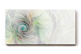Sinus Art Wandbild 120x80cm Feines Wirbelmuster in Pastellfarben wie Mint, Rosé und Hellgrau – beruhigend und harmonisch