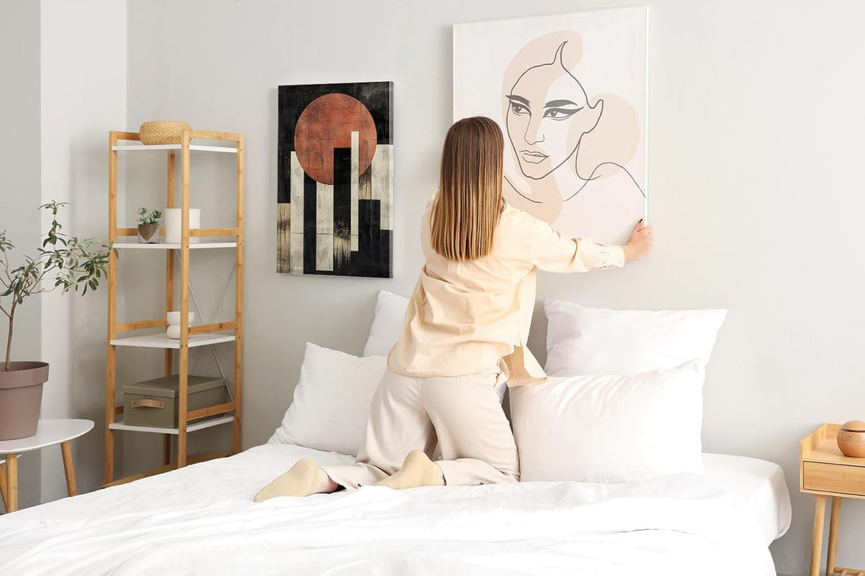 Paul Sinus 60x90cm Wandbild Visionäre Balance – Kraftvolles Fokuskunstwerk mit abstraktem Sonnenmotiv und Struktur