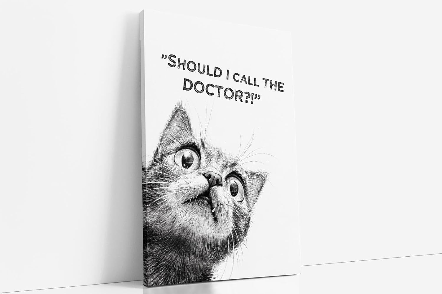 Paul Sinus Poster/Leinwandbild/Rahmenoption Lustiges Katzenbild – Witzige Klo-Deko fürs Gäste-WC – Perfekt für Humorvolle