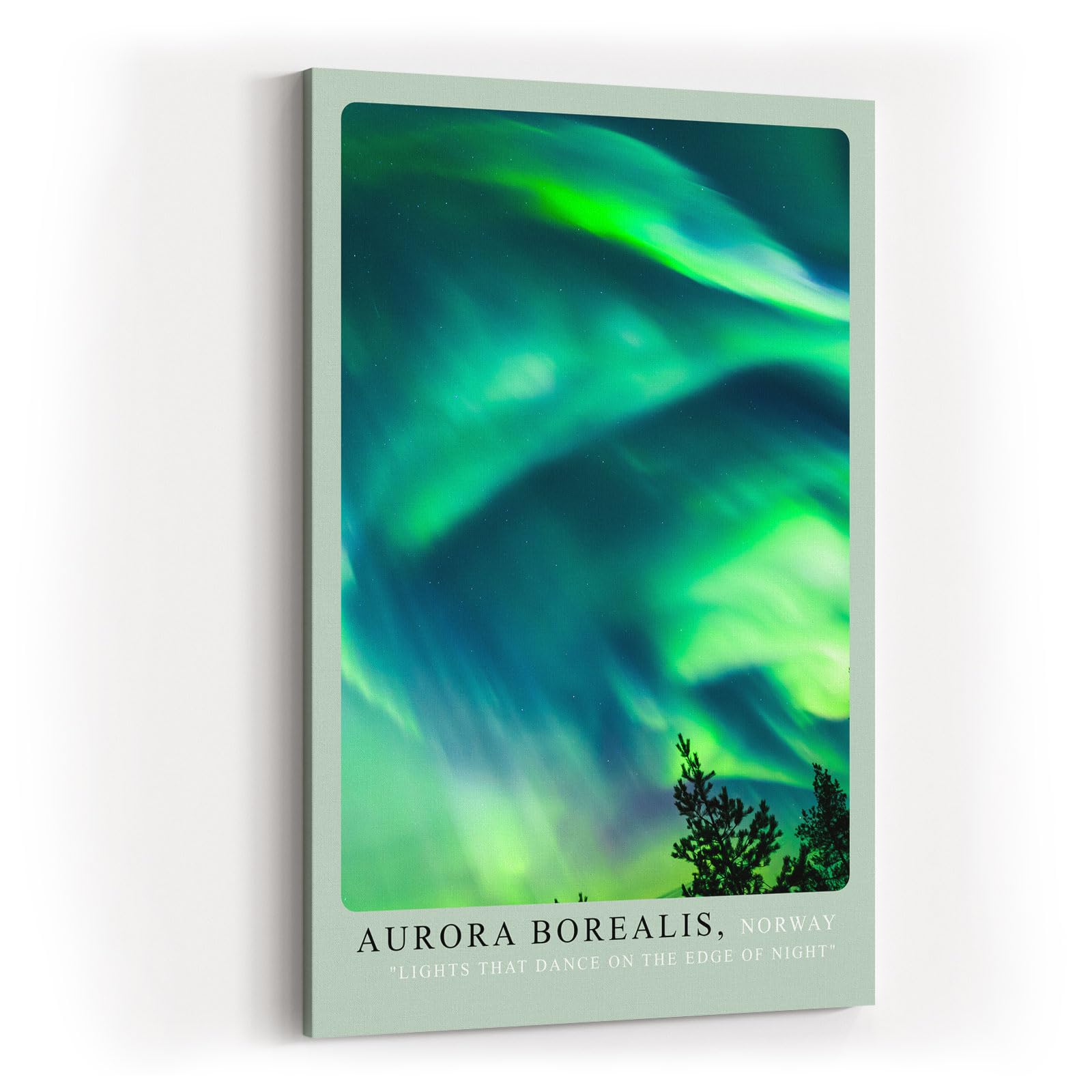 Paul Sinus Kunstdruck 40x60cm Aurora Borealis über Norwegen – Farben der Nacht am Himmel eingefangen