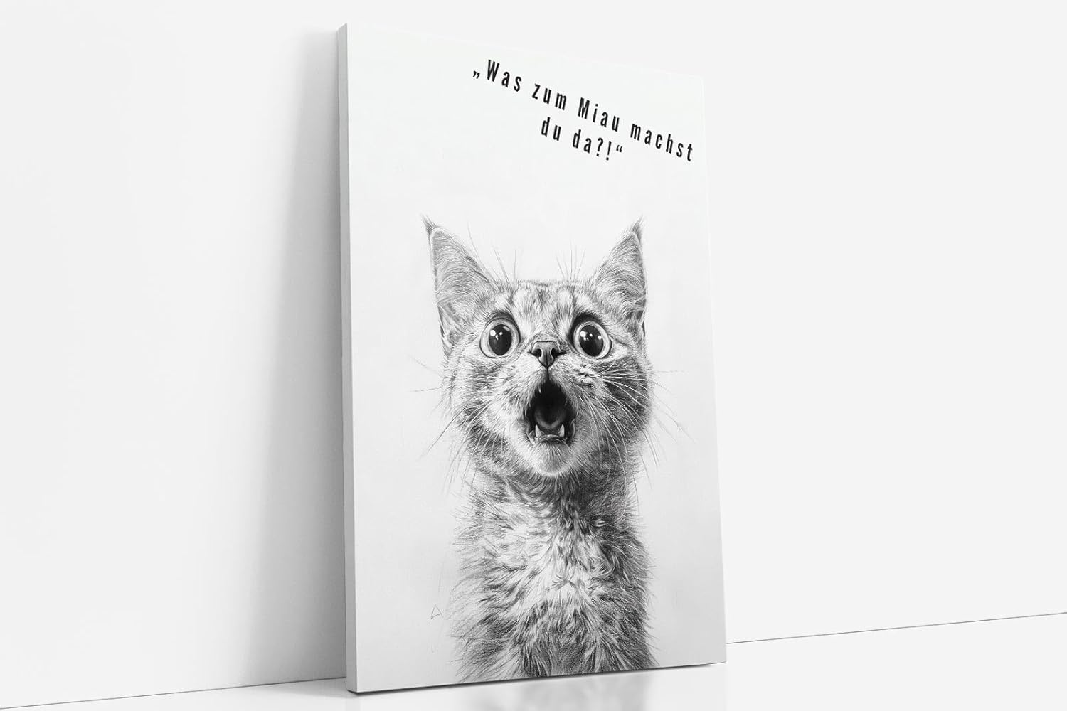 Paul Sinus Poster/Leinwandbild/Rahmenoption Lustiges Katzenbild – Freche Klo-Deko fürs Gäste-WC – Perfekt für Humorvolle