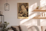 Paul Sinus Wandbild in 40x60cm Eyes of the North – majestätische Schneeeule in winterlicher Landschaft mit detailreicher Gefiederstruktur