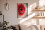 Paul Sinus Wandbild in 40x60cm Core Reaction Dynamische rote und weiße Strahlenstruktur
