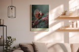 Paul Sinus Wandbild in 40x60cm Wings of Winterberry Eleganter roter Vogel mit ausgebreiteten Flügeln auf Zweig mit Winterbeeren vor sanftem Hintergrund