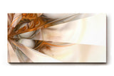 Sinus Art Wandbild 120x80cm Futuristische Lichtstrahlen in Bronze und Cremeweiß – elegant verspielt und optisch raumöffnend