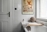 Paul Sinus Leinwandbild 60x90cm Aufsteigender Geist – Eleganter Vogel im Flug mit sanfter Farbgebung und natürlicher Leichtigkeit
