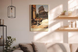 Paul Sinus Wandbild in 40x60cm Rom Italien Straßencafé am Kolosseum mediterrane Atmosphäre zeitlose Kunst für stilvolles Wohnen auf Leinwand