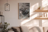 Paul Sinus Wandbild in 40x60cm The Silver Crown – Makroaufnahme einer Wasserkrone in silbrigen Reflexen