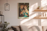 Paul Sinus Wandbild in 40x60cm Glamouröses Paar im Retro-Stil mit Cocktails und luxuriösen Accessoires