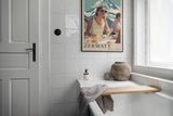Paul Sinus Leinwandbild 40x60cm Leinwandbild Zermatt Alpen Luxus Eleganz Retro Stil stilvolle Kunst Berglandschaft exklusiver Lifestyle zeitlose Ästhetik