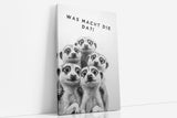 Paul Sinus Poster/Leinwandbild/Rahmenoption Lustiges Erdmännchenbild – Witzige Klo-Deko fürs Gäste-WC – Perfekt für Spaßvögel