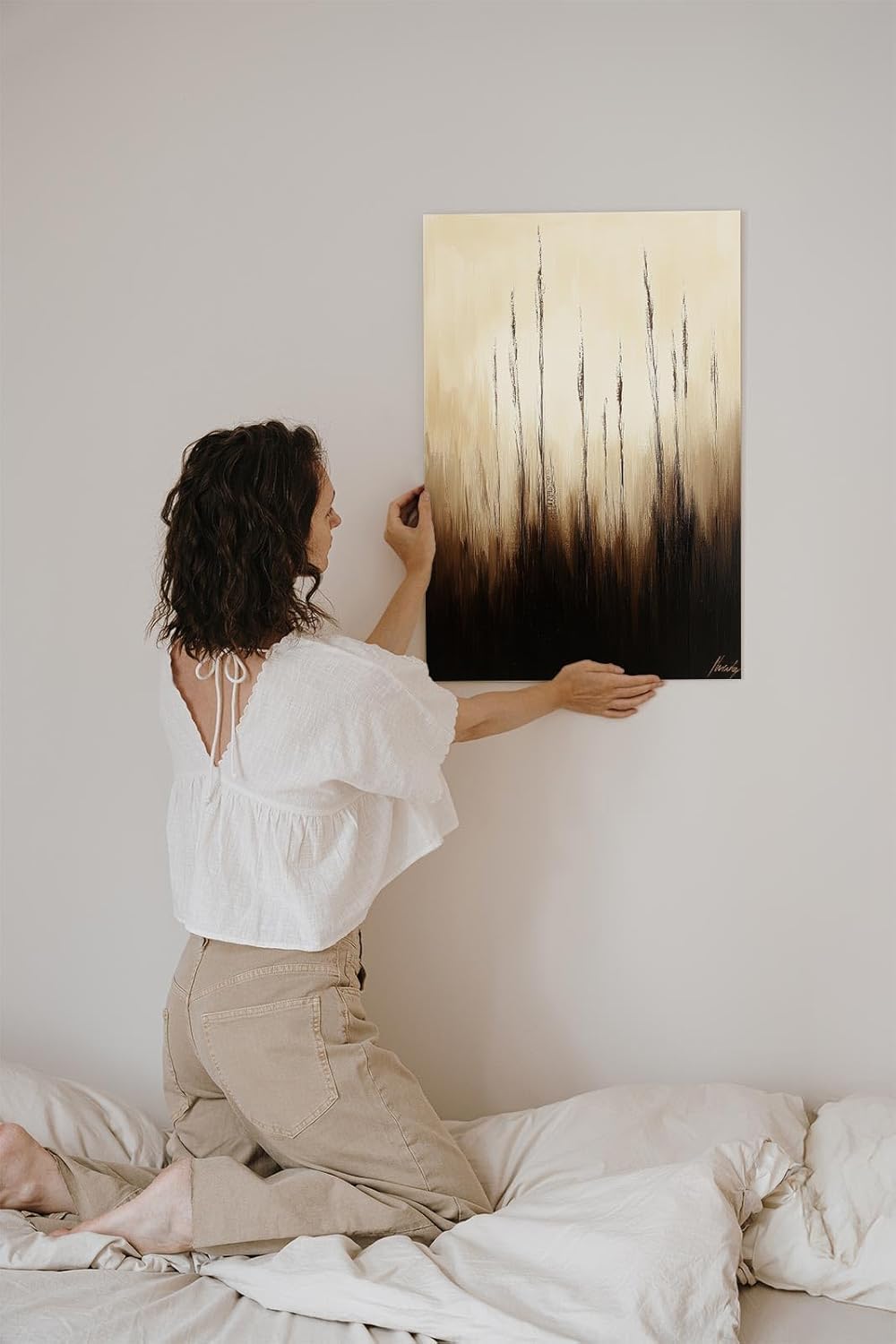 Paul Sinus 60x90cm Wandbild Gräser im Licht – Zeitlose Naturästhetik mit stilisierter Blume
