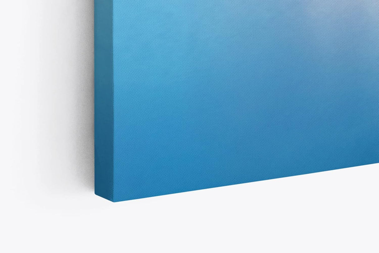 Paul Sinus Wandbild 120x80cm Meer Horizont Roter Himmel Sonnenuntergang Blau