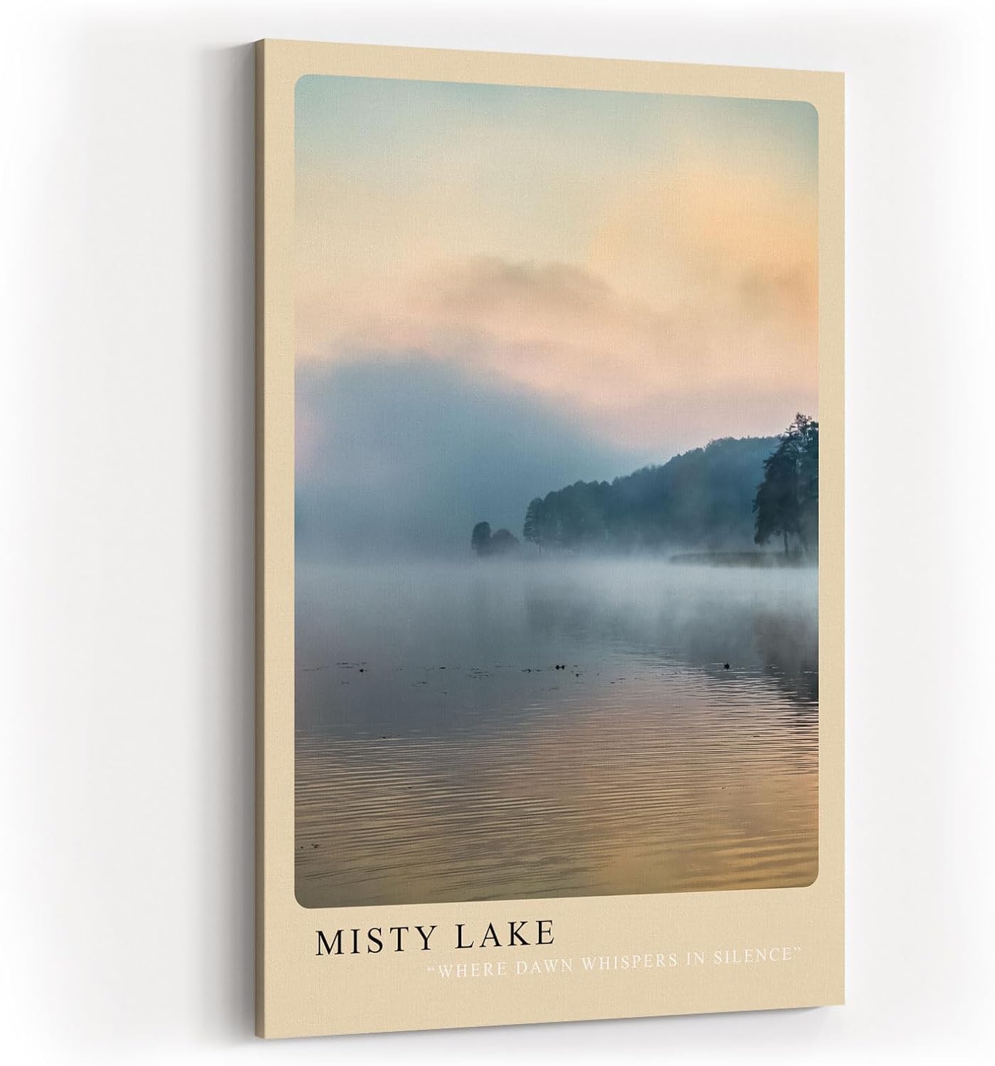 Paul Sinus Kunstdruck 40x60cm Misty Lake – nebliger See im sanften Morgenlicht