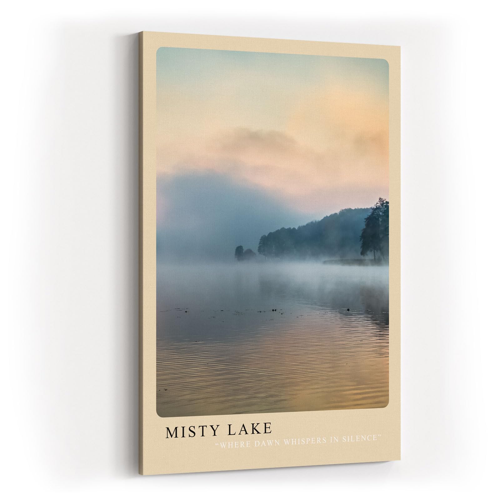Paul Sinus Kunstdruck 40x60cm Misty Lake – nebliger See im sanften Morgenlicht