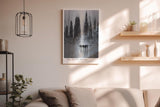 Paul Sinus Wandbild in 40x60cm The Silent Crowd Silhouetten einer Menschenmenge vor hoch aufragender Skyline in grauer Farbkomposition