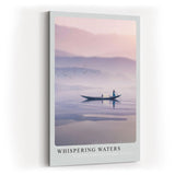 Paul Sinus Kunstdruck 40x60cm Boot See Morgenstimmung Nebel Berge Stille Whispering Waters