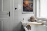 Paul Sinus Leinwandbild 40x60cm Ostsee-Romantik bei Sonnenuntergang – Malerische Dünenlandschaft mit Meeresblick und goldenem Licht