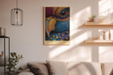 Paul Sinus Wandbild in 40x60cm Gilded Guardian Detailreiches Vogelportrait mit goldenen Akzenten