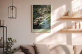 Paul Sinus Wandbild in 40x60cm Lotus Flow Rosa Lotusblüten auf ruhigem Wasser