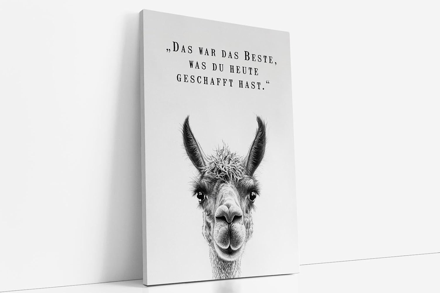 Paul Sinus Poster/Leinwandbild/Rahmenoption Lustiges Lamabild – Witzige Klo-Deko fürs Gäste-WC – Perfekt für Humorvolle