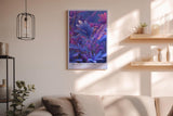 Paul Sinus Wandbild in 40x60cm The Purple Whisper – Traumhafte Nahaufnahme violetter Pflanzenblätter in leuchtenden Farbverläufen für moderne Raumakzente
