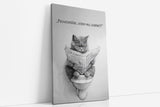 Paul Sinus Poster/Leinwandbild/Rahmenoption Lustiges Katzenbild – Freche Klo-Deko fürs Gäste-WC – Perfekt für Humorvolle
