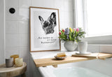 Paul Sinus Poster/Leinwandbild/Rahmenoption Lustiges Hundebild – Witzige Klo-Deko fürs Gäste-WC – Perfekt für Hundeliebhaber