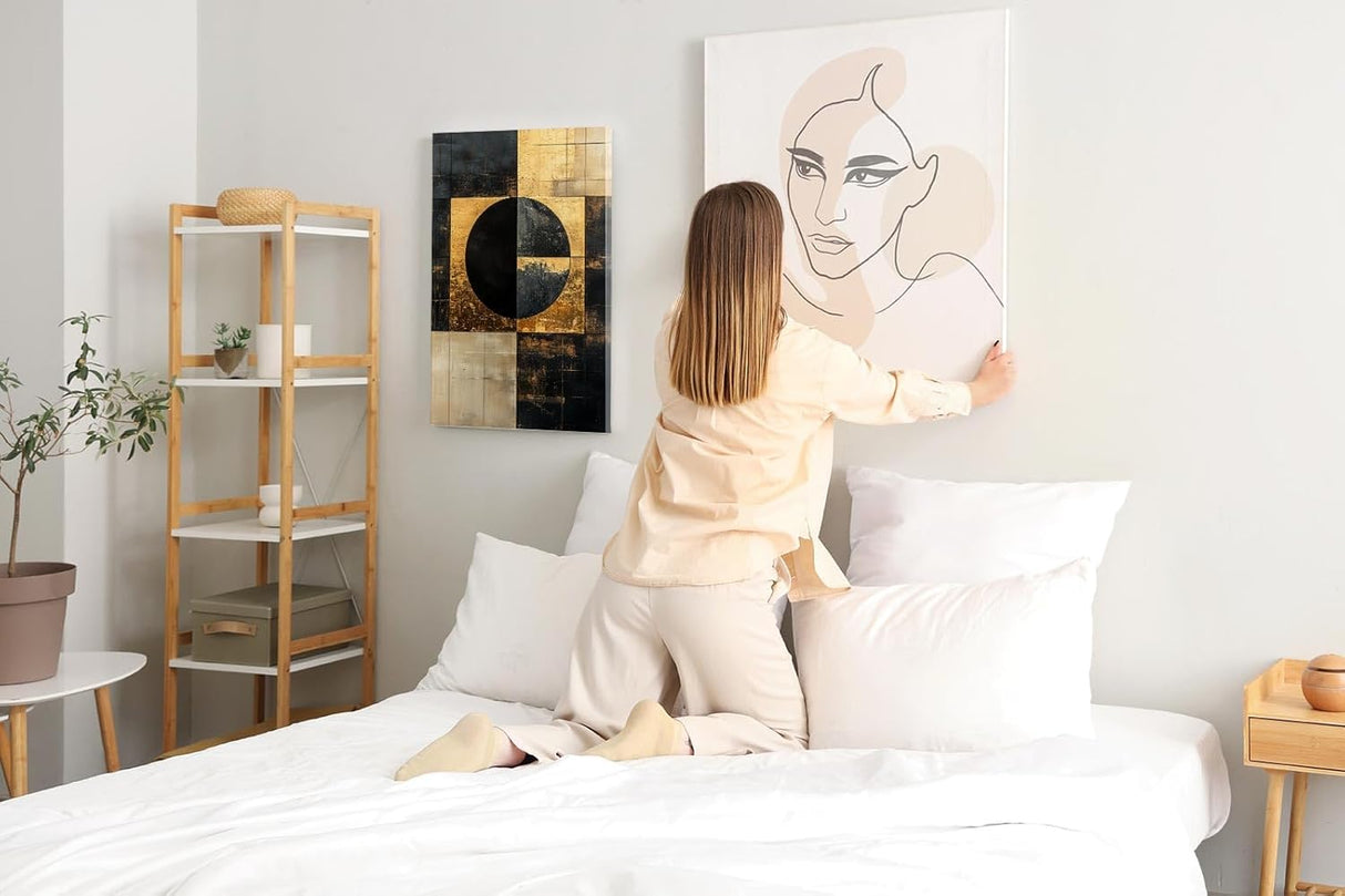 Paul Sinus 60x90cm Wandbild, Meisterhaftes Design in Fokusgeometrie – Kontrastvolle Harmonie trifft auf Ästhetik