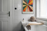 Paul Sinus Leinwandbild 80x120cm abstrakte Farbexplosion mit Vintage-Texturen und dynamischer Energie – kunstvolles Leinwandbild für moderne Raumgestaltung