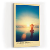 Paul Sinus Kunstdruck 40x60cm Sunrise Balance Yoga Meer Sonnenaufgang Meditation Ruhe Silhouette