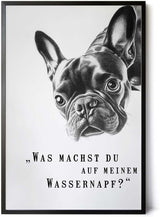 Paul Sinus Poster/Leinwandbild/Rahmenoption Lustiges Hundebild – Witzige Klo-Deko fürs Gäste-WC – Perfekt für Hundeliebhaber