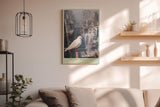 Paul Sinus Wandbild in 40x60cm The Last Dove – Weiße Taube in futuristischer Stadtlandschaft