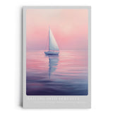 Paul Sinus Leinwandbild 60x90cm traumhafte Segelboot-Szene in sanften Pastellfarben, beruhigende Wandkunst mit meditativer Atmosphäre